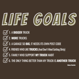 Life Goals, A bigger Truck - AS Colour Mens Block T shirt Design
