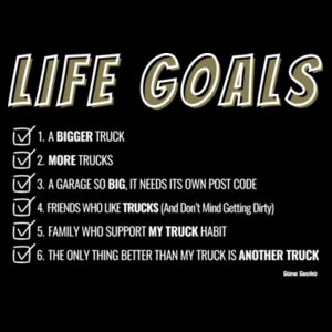 Life Goals, A bigger Truck - Cloke Womens V-Neck Tee V2 Design