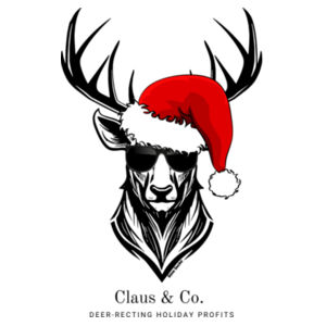 Claus and Co. Deer-recting Holiday Profits - Thread Project Unisex Summer Tee Design