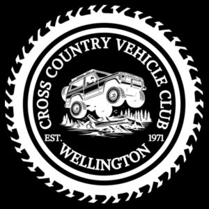 CCVC Wheel Print White on Black - Front of garment - AS Colour Kids Youth T shirt Design