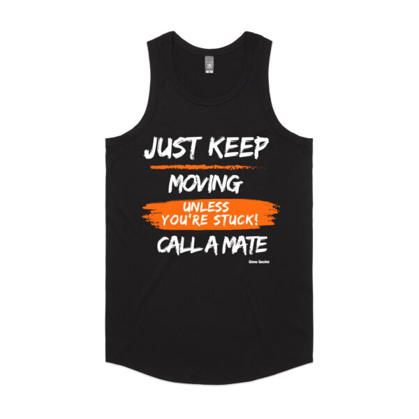 Just Keep Moving Unless Your Stuck - AS Colour Mens Authentic Singlet Thumbnail