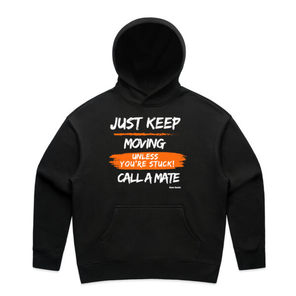 Just Keep Moving Unless Your Stuck - AS Colour Womens Relax Hood Thumbnail