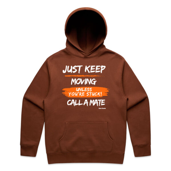 Just Keep Moving Unless Your Stuck - AS Colour Mens Relax Hood Thumbnail