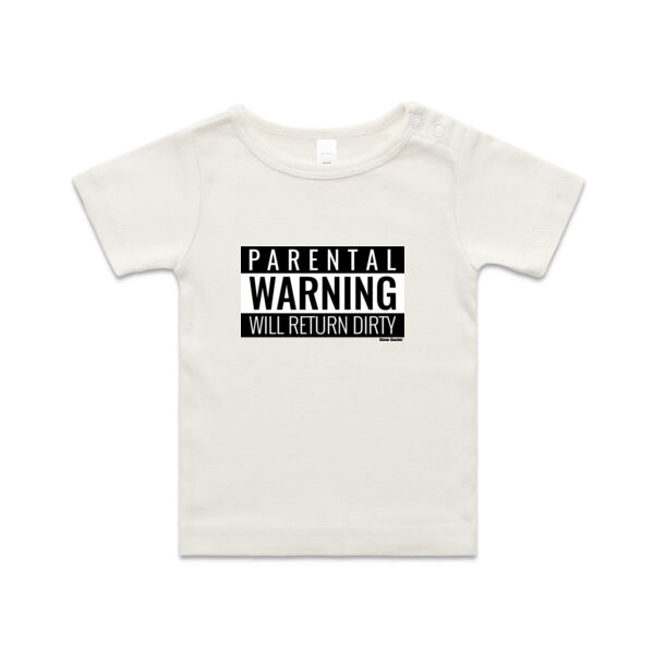 Parental Warning Will Return Dirty - AS Colour Kids Classic T shirt - AS Colour Organic Infant Wee Tee Thumbnail