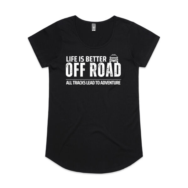 Life is Better Off Road - AS Colour Womens Mali Tee Thumbnail