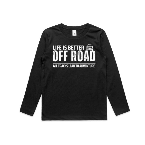 Life is Better Off Road - AS Colour Kids Longsleeve Tee Thumbnail