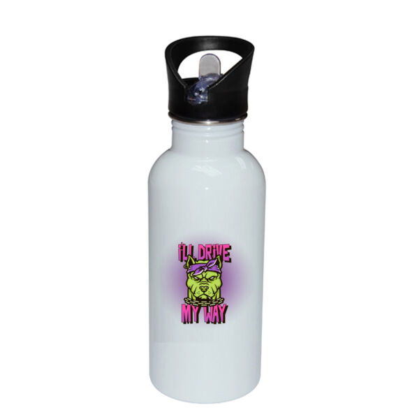 I'll Drive My Way  - Stainless Bottle with Straw Top Thumbnail