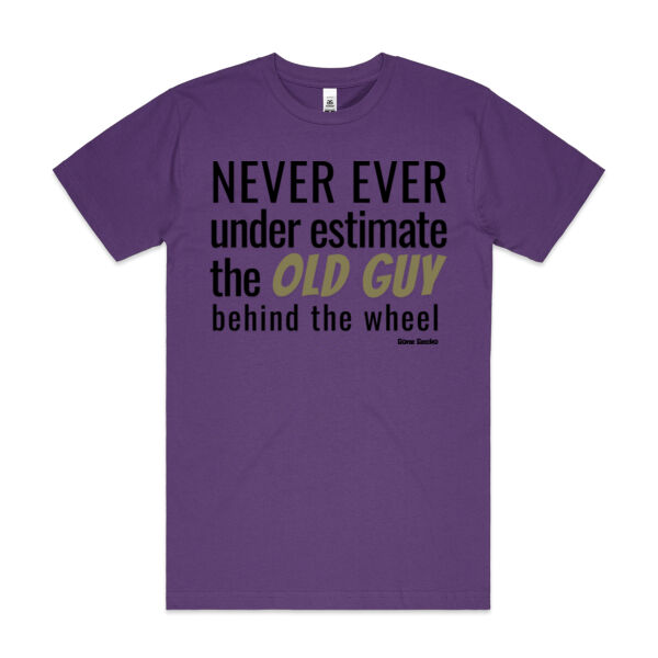 Never Ever under estimate the Old Guy behind the wheel - AS Colour Mens Block T shirt Thumbnail