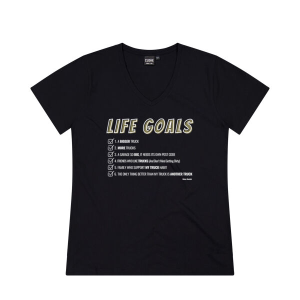 Life Goals, A bigger Truck - Cloke Womens V-Neck Tee V2 Thumbnail
