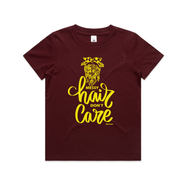 Messy Hair Dont Care - AS Colour Kids Youth T shirt - AS Colour Kids Youth T shirt Thumbnail