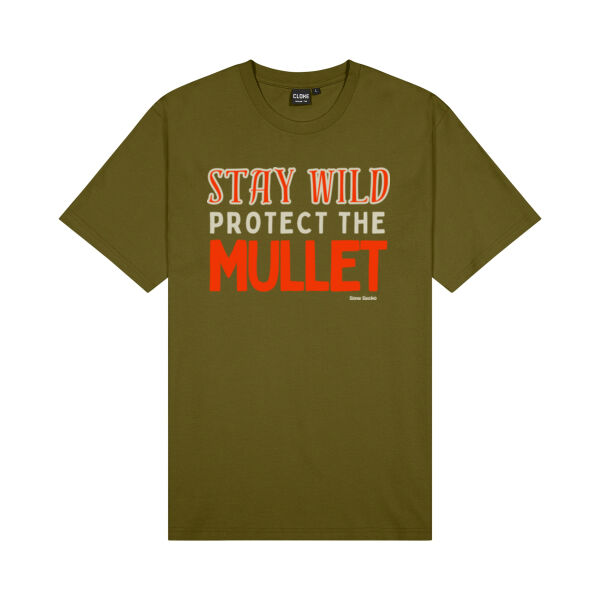 Stay Wild Protect the Mullet - AS Colour Kids Youth T shirt - Cloke Mens Outline Tee Thumbnail