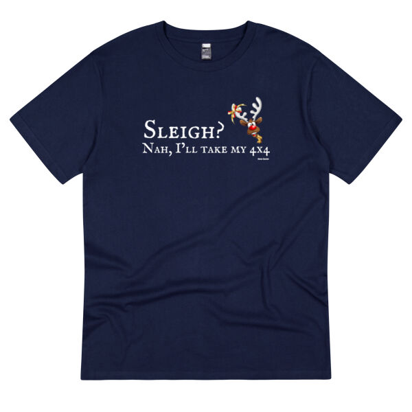 Sleigh? Nah, I'll take my 4x4 - Thread Project Unisex Summer Tee Thumbnail