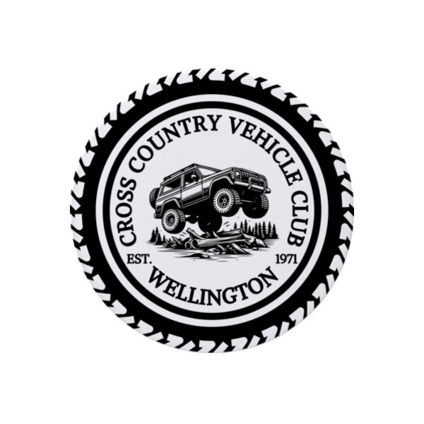 CCVC - Black Print - Coaster - Round Ceramic Thumbnail