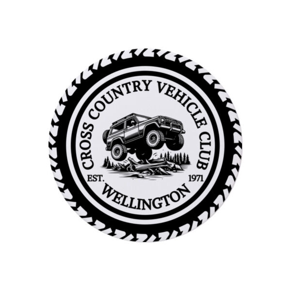 CCVC - Black Print - Coaster - Round Hardboard Thumbnail