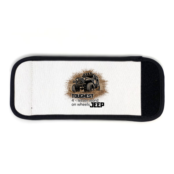 Toughest 4 - letter word on wheels JEEP - Can Cooler Wrap Thumbnail