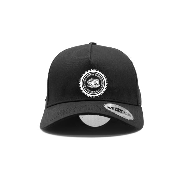 CCVC White on Black - UFlex Adults Pro Style 5 Panel Snapback Cap Thumbnail