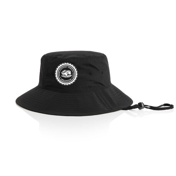CCVC White on Black - AS Colour Nylon Wide Brim Bucket Hat Thumbnail