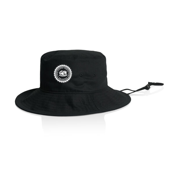 CCVC White on Black - AS Colour Wide Brim Bucket Hat Thumbnail