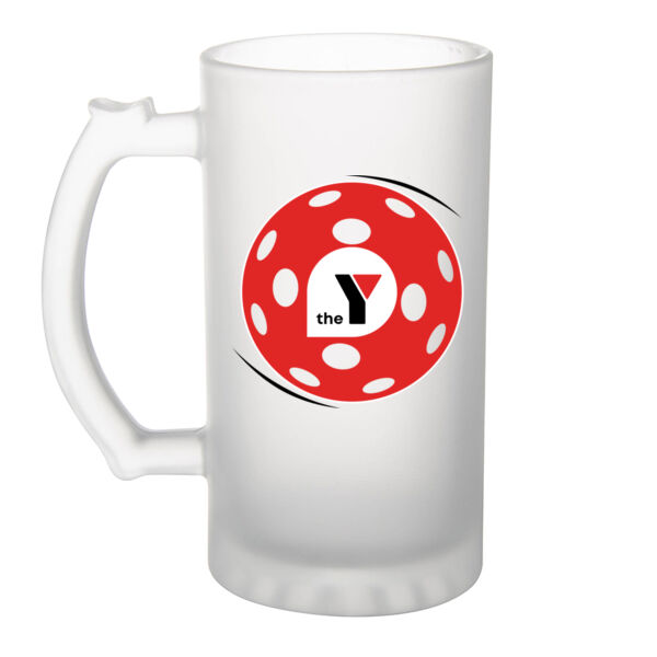 The Y Pickleball Mug - Frosted Glass Beer Mug Thumbnail