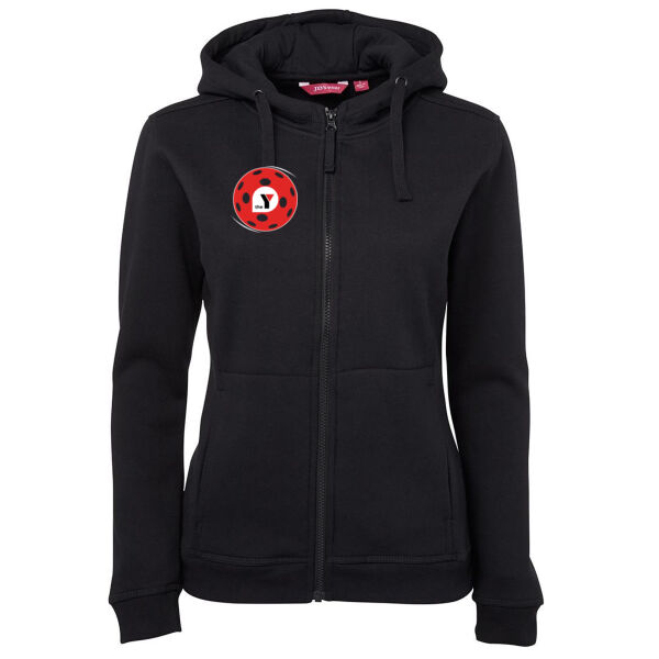 The Y Pickleball - Northshore - JB's Ladies Full Zip Fleecy Hoodie Thumbnail